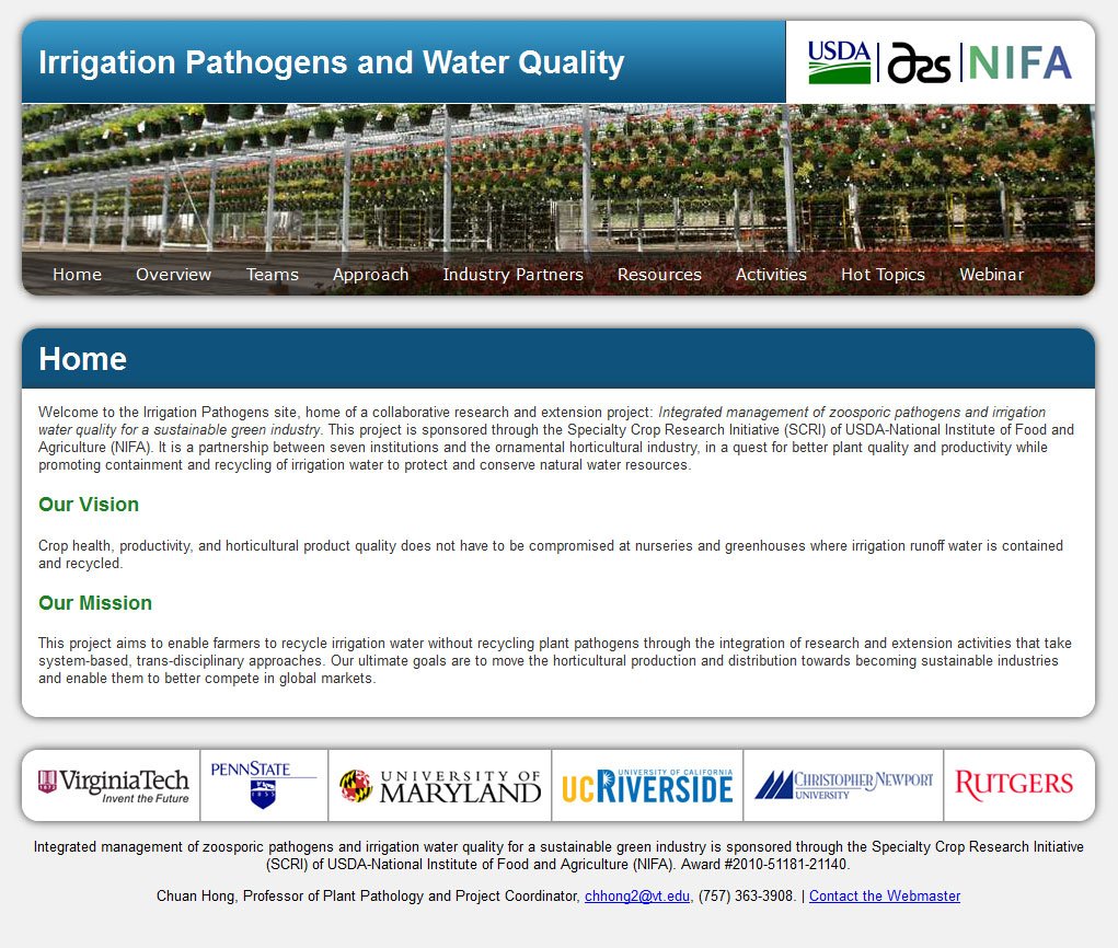 Irrigation Pathogens (2011 - Current [2017])